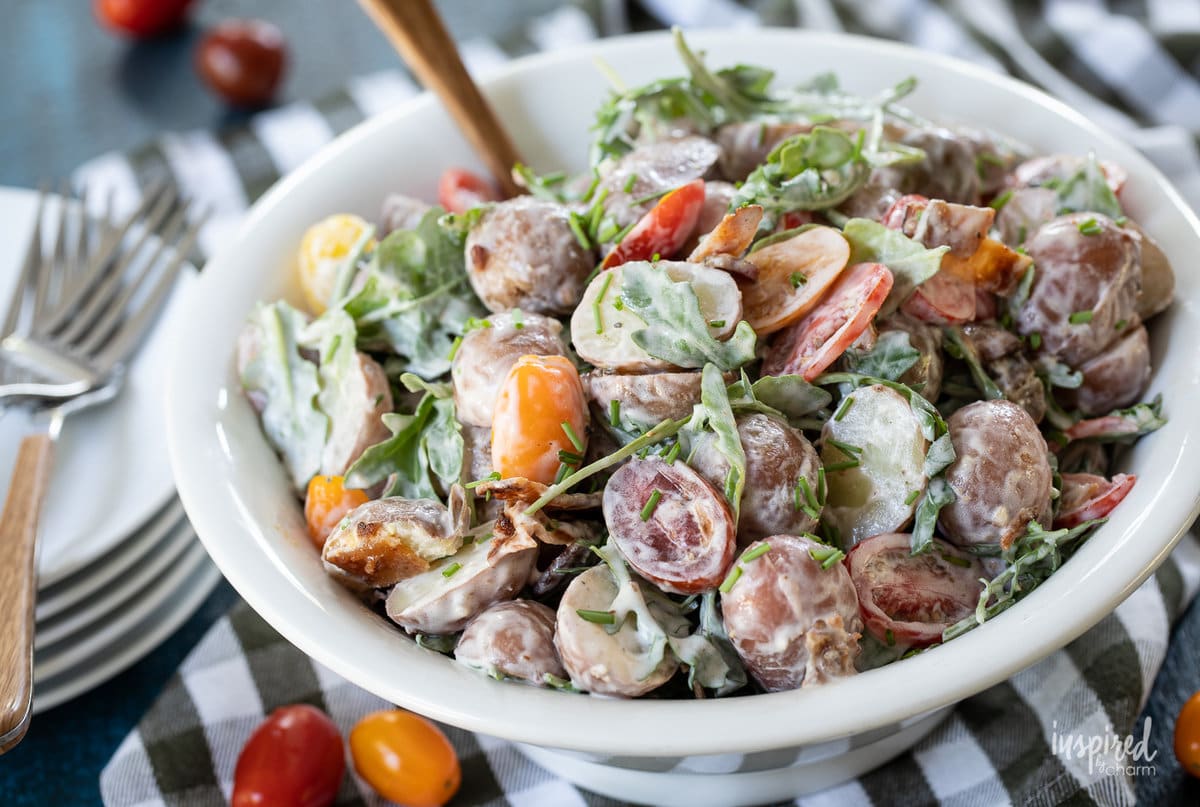 potato salad in bowl.
