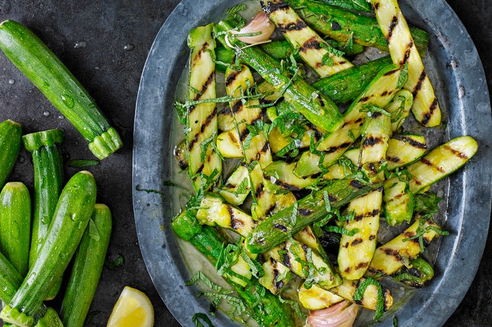 lemon and mint marinated courgettes lemon and mint marinated courgettes