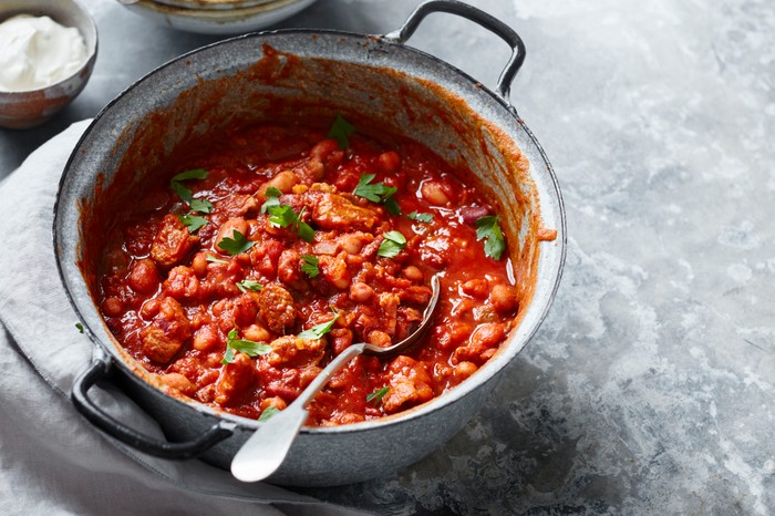 Pork Casserole Recipe Slow-cooked pork casserole in a pot